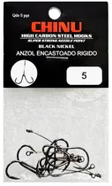 Anzol Top Fishing Chinu Duplo Encastoado Rigido 05 com 5 Pçs