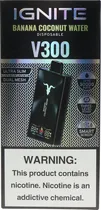 Vape Descartável Ignite V300 Banana Coconut Water 30000 Puffs