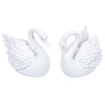 Cisne Decorativo de Resina 2PZS Branco