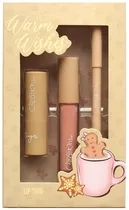 Batom Liquido + Lápis para Boca + Batom Beauty Creations Warm Wishes Lip Trio