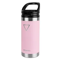 Garrafa Térmico Hydrate - 473ML - com Canudo - Rosa Pastel