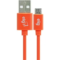 Cabo Micro-USB Elg M510LR 12W 2.1A 1M 3FT Laranja