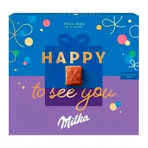 Chocolate Milka Recheio Creme de Leite Happy To See You Caixa 110G