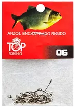 Anzol Top Fishing Chinu Encastoado Rigido 06 com 10 Pçs