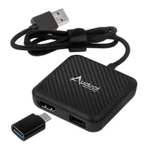 Adaptador Multimídia Audisat Xcarplay CA361-B4 - Wi-Fi/Bluetooth - Carplay/Android Auto - Preto