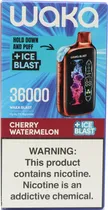 Vape Descartável Waka Blast Cherry Watermelon + Ice Blast 36000 Puffs