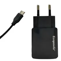 Ecopower Cargador EP-7090 USB-A/USB-C 20W c/Cable Negro