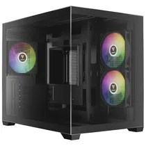 Gabinete Gamer Gamdias Aura GC10M Micro Tower / 3 Cooler / Argb - Preto