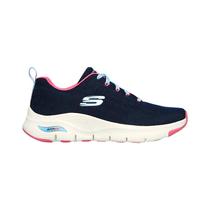 Tenis Skechers Arch Fit Feminino Azul/Rosa 149414NVHP