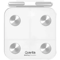 Balança Digital para Peso Corporal Quanta Bioluxy Precision QTBCB200 Até 180 KG com Bluetooth - Branco/Prata