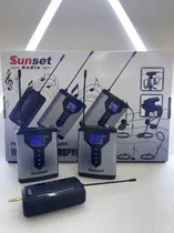 Microfone Sunset s/fio Q7 c/2 Lapela/Cabeca
