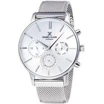 Relógio Analógico Daniel Klein Exclusive DK11857-1 Masculino, Metal - Prata