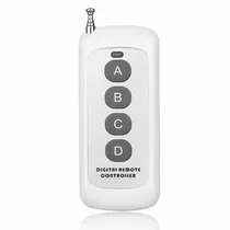 Controle Remoto RF433 com 4 Botões com Antena (A-D) Sem Fio RF 433MHZ de Longo Alcance - Branco