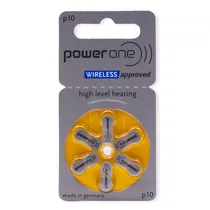 Pilha Powerone P10 Zinc-Air para Aparelhos Auditivos/Audifono 1.45V com 6 Unidades