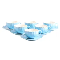 Set de Tazas c/Platitos 6PZS