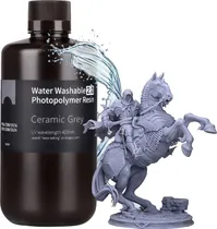 Resina Photopolymer para Impressora 3D Elegoo Water Washable 2.0 500G - Ceramic Grey