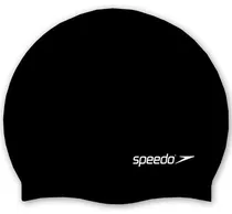 Touca de Natação Speedo Junior Plain Flat Silicone 8-709931959 - Preto