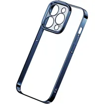 Estojo Protetor + Protetor de Tela Da Série Glitter Baseus para iPhone 14 Pro - Azul Marinho/Transparente (ARMC021303)