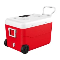Refrigerador com Caixa de Som Megastar CB60 / 60L / BLT/ USB / Vermelho