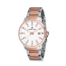 Relogio Analogico Masculino Daniel Klein Premium DK12230-3 - Rosa Ouro e Prata