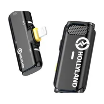 Microfone Sem Fio Hollyland Lark C1 Solo - para iPhone - Bluetooth - Lightning - Inalambrico - Preto