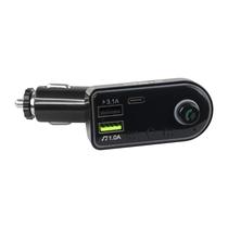 Transmissor FM Satellite A-MP43 - Bluetooth - 2X USB/USB-C - RGB - Preto