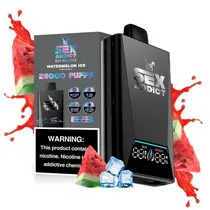 Pod Descartável Sex Addict Black S280 Watermelon Ice 28.000 Puffs