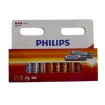 Pilhas Philips R03L12B/70 450 AAA 12 Unidades - Yellow