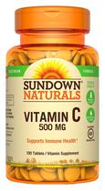 Vitamina C Sundown Naturals 500MG (100 Capsulas)