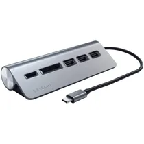 Hub USB-C Satechi Combo Hub ST-TCHCRM A USB-C/Lector Microsd/SD - Space Gray