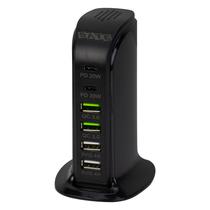 Fonte Carregador Satellite A-R22U - 65W - 4X USB/2X USB-C - Preto