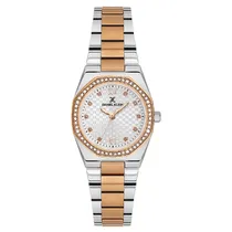 Relogio Analogico Feminino Daniel Klein DK.1.14099-6 Premium Lady / Pulseira de Aço Inoxidável - Prata/Rose Gold
