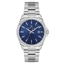 Relogio Analógico Masculino Daniel Klein DK.1.13891-3 Premium Gents / Pulseira de Aço Inoxidável - Prata/Azul