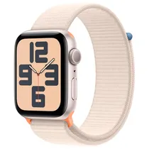 Apple Watch Se 2ª Geração (2023) Caixa de Alumínio Em Starlight Correia Loop Esportiva Em Cor Starlight 40 MM MR9W3LL/A