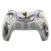 Controle Sony Dualsense Ghost Of Yotei Black Edition Limited para PS5 Wireless - Branco