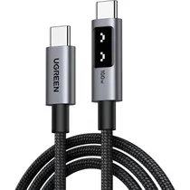 Cabo USB-C para USB-C Ugreen L509 480 MBPS 100 W - Preto/Cinza 1 Metro
