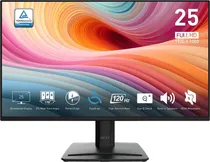 Monitor MSI 24.5" Pro MP252 E2 Series Full HD 1MS/120HZ HDMI/DP Preto