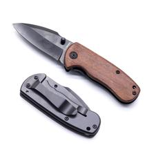 Mini Faca Canivete Tatico Boker Plus (NF569) 15CM Retratil Portatil - Preto/Marrom