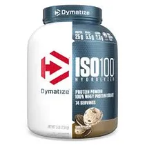 Dymatize Iso 100 Whey Cookies & Cream 5LB 50007 Plastico Blanco