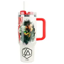 Copo Térmico Weedoo Linkin Park - 1.2L - com Canudo - Branco  Copo Térmic...