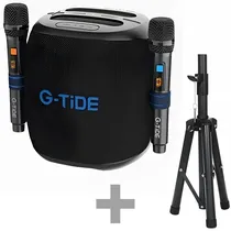 Speaker G-Tide Thunderbass 100 Watts com Bluetooth/Auxiliar/Micro SD + Tripé