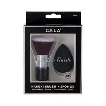 Set Cala Kabuki Brush & Sponge Black 2 Piezas
