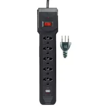 Filtro de Linha Satellite A-R014 5 Tomadas USB / USB-C 1.5 Metros - Preto