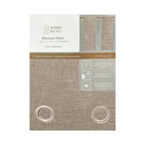 Cortina Opaca Soho Linen Collection Pbllintau 132 X 228 CM Taupe