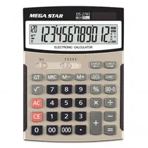 Calculadora Megastar DS2783 12 Digitos - Black/Gold
