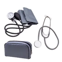 Aparelho Medidor de Pressão More Fitness c/ Estetoscópio MF-213 - Cinza