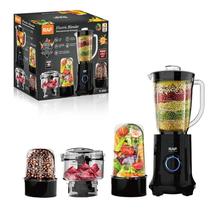 Liquidificador Raf Blender R.2866 4 Em 1 / 400W / 2 Velocidades + Pulsar / 220-240V ~ 50/ 60HZ - Preto