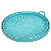 Forma de Silicone Folda´Vel para Air Fryer 18CM Turquesa
