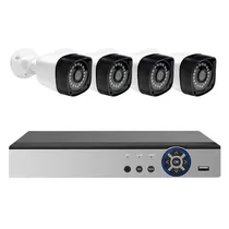 Camera de Seguranca DVR Kit A6908NH / 4G / PAL/ NTSC / H.265 DVR / 12V - Branco/ Preto