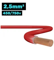 Cabo Flexível CH 450/750V 2.5MM 100M Vermelho